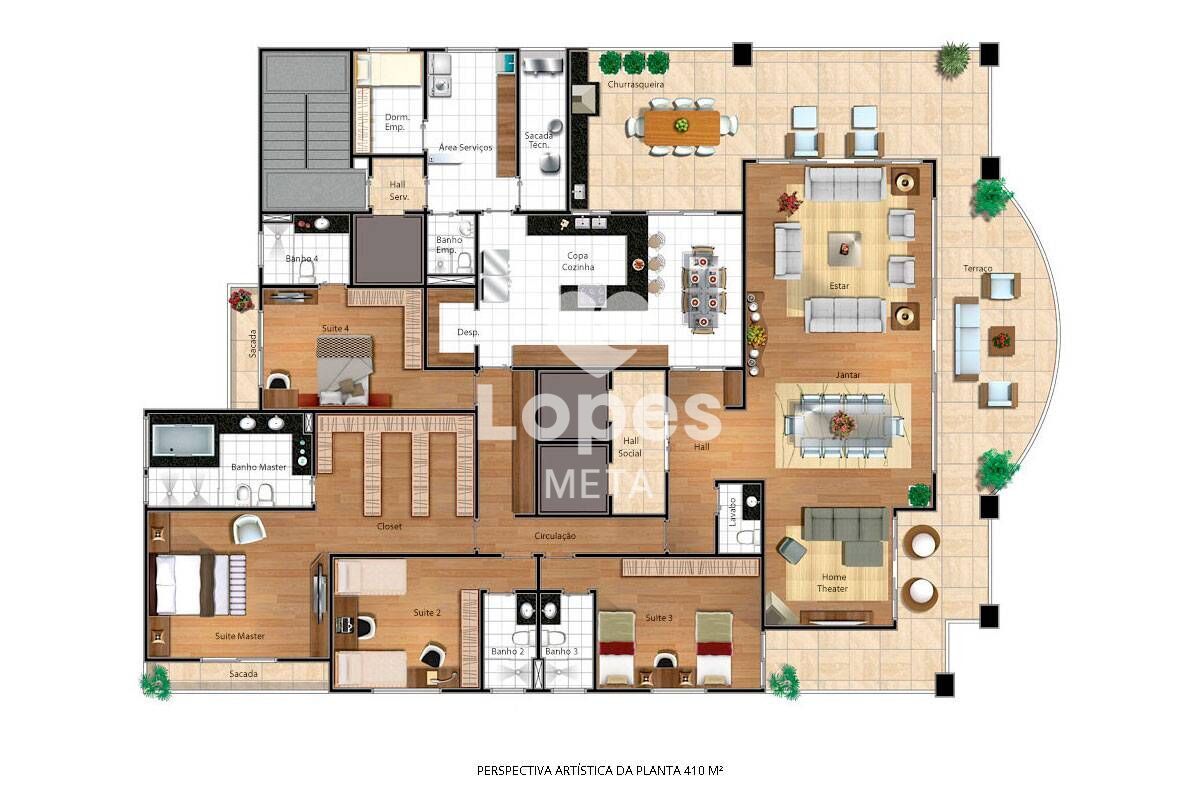 Apartamento à venda com 4 quartos, 410m² - Foto 39