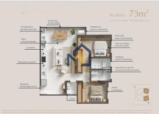 Apartamento, 2 quartos, 73 m² - Foto 23