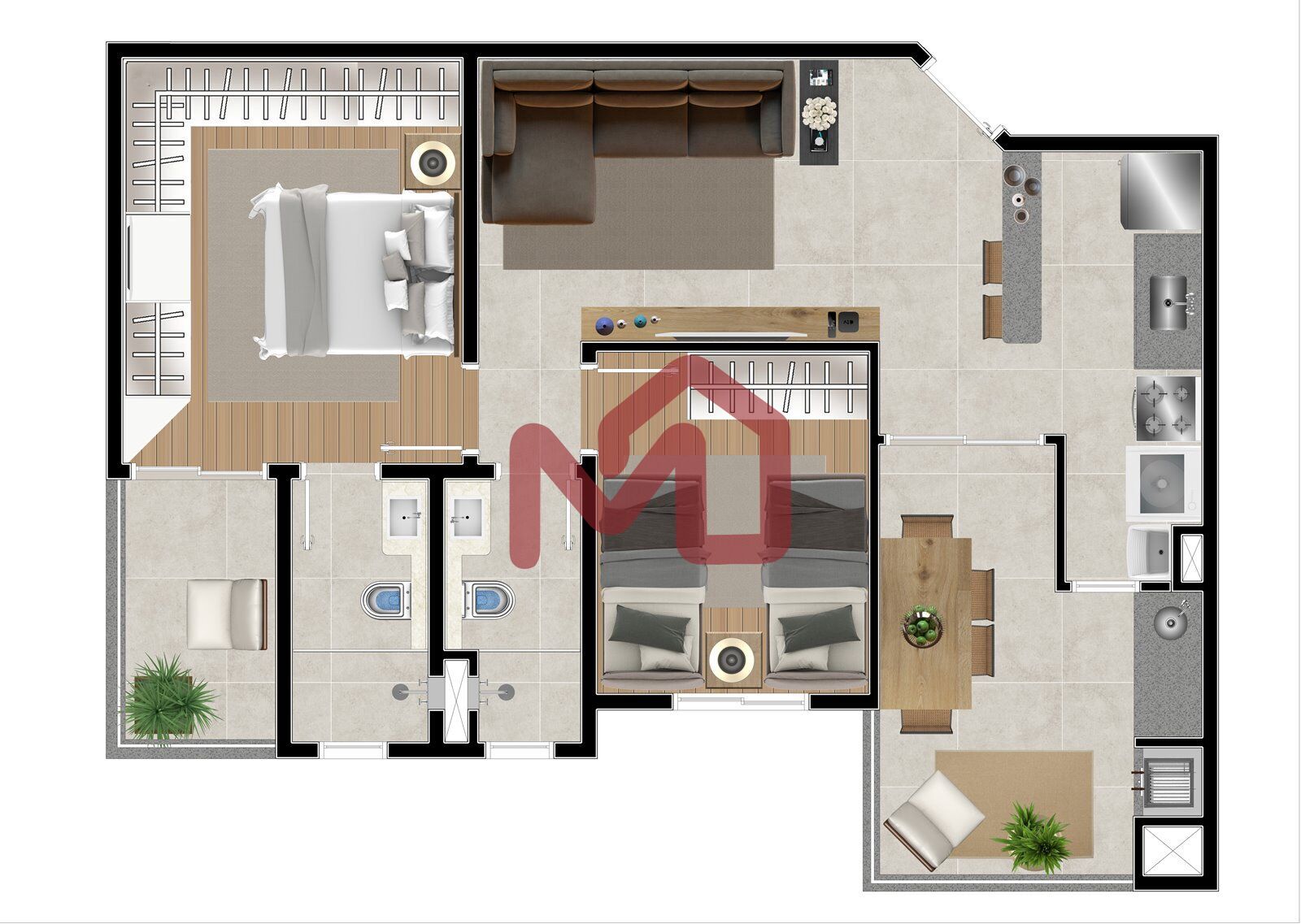 Apartamento, 1 quarto, 62 m² - Foto 37