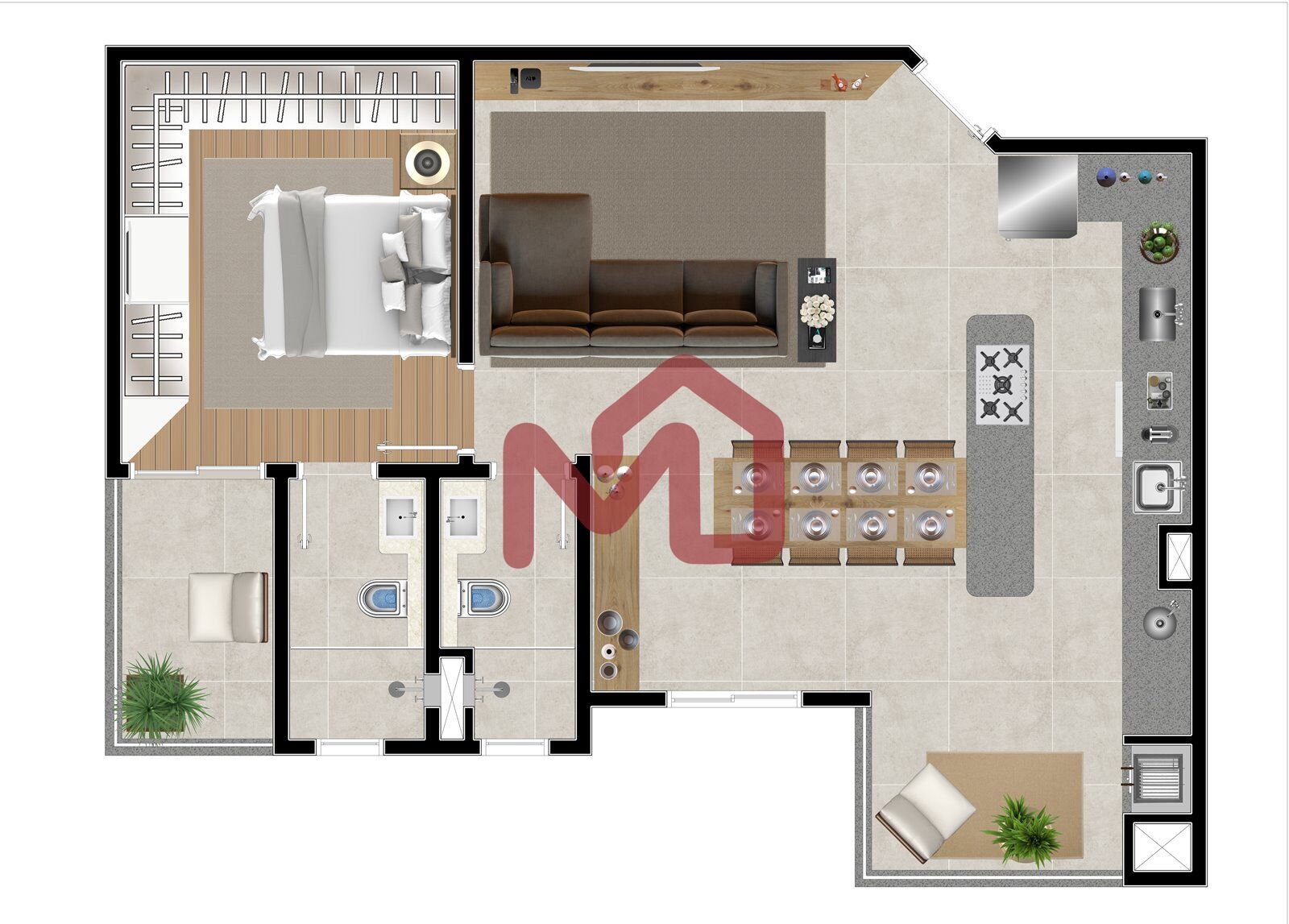 Apartamento, 1 quarto, 62 m² - Foto 39