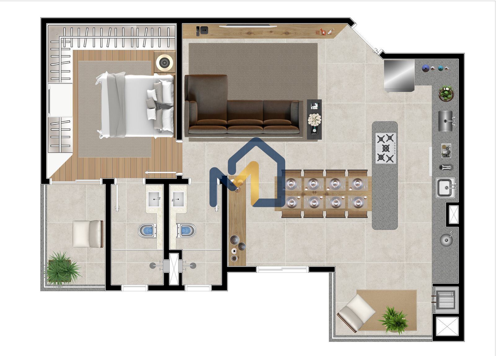 Apartamento, 1 quarto, 62 m² - Foto 39