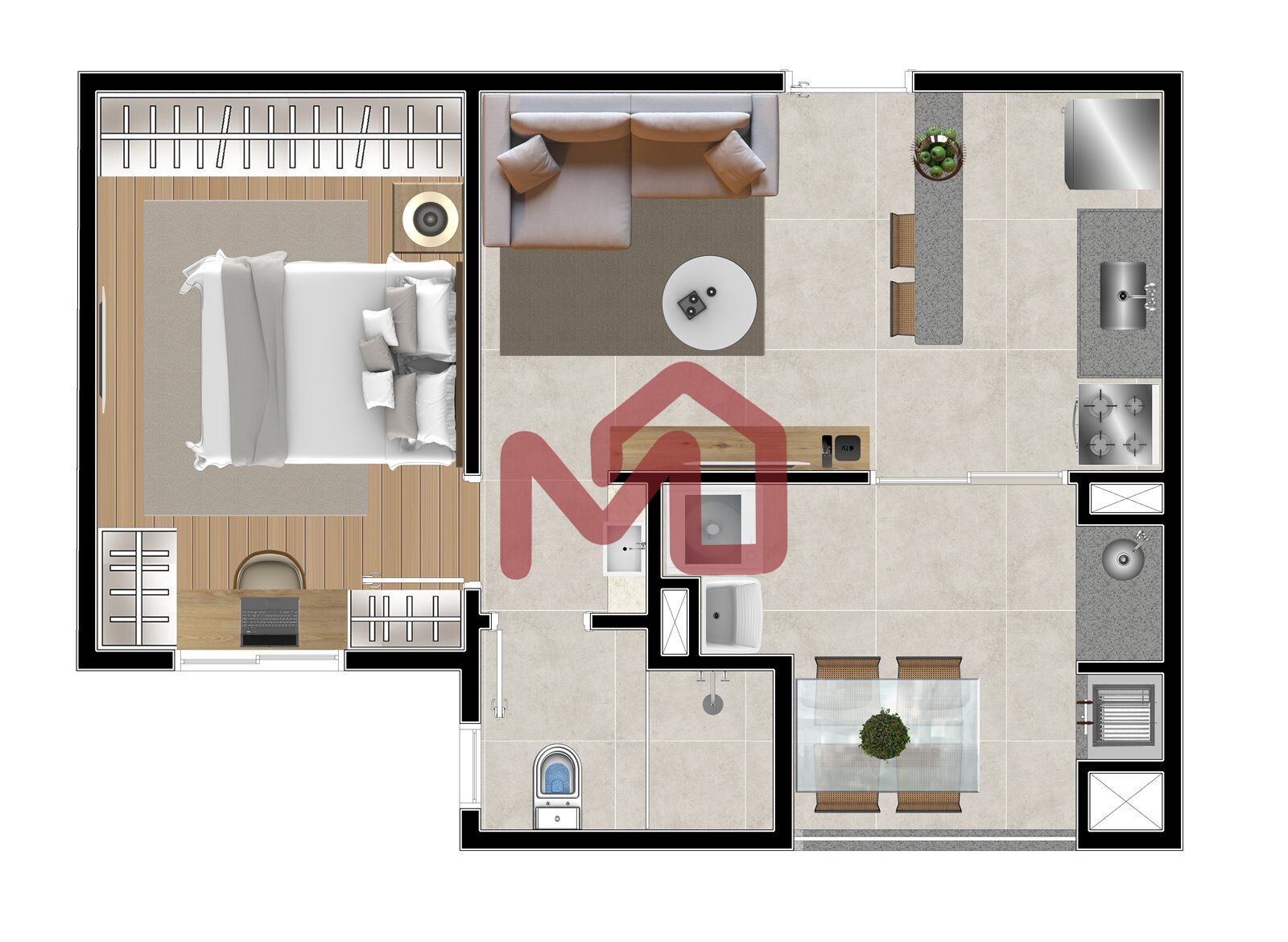 Apartamento, 1 quarto, 62 m² - Foto 38