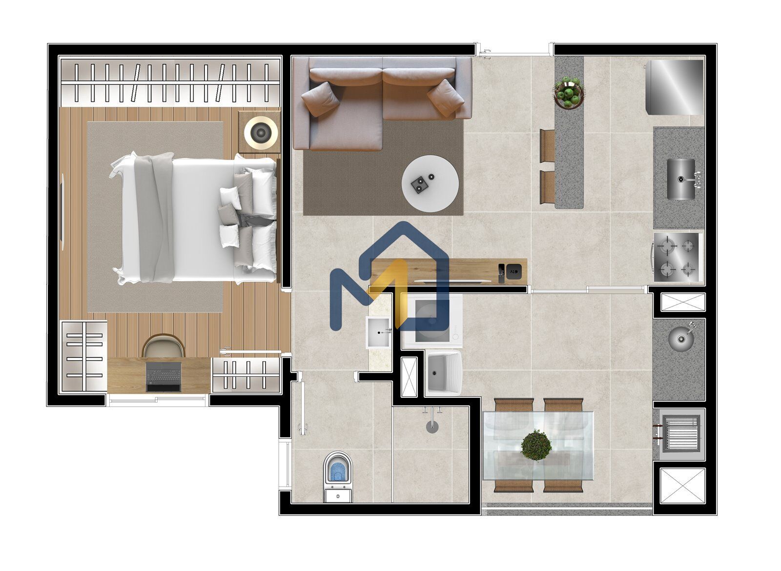 Apartamento, 1 quarto, 62 m² - Foto 38