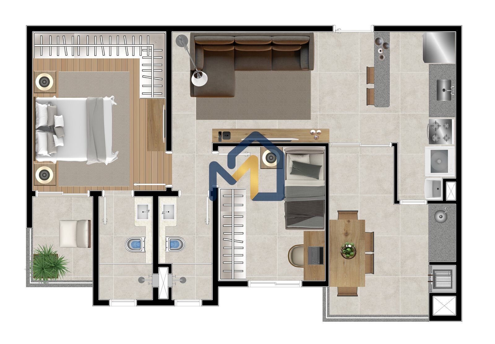 Apartamento, 1 quarto, 62 m² - Foto 35