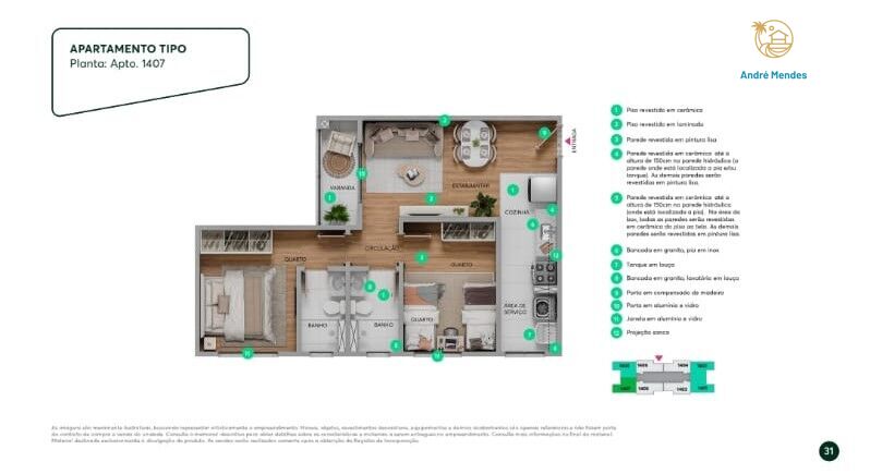 Apartamento, 2 quartos, 43 m² - Foto 33