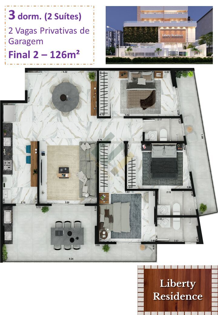 Apartamento, 3 quartos, 126 m² - Foto 44