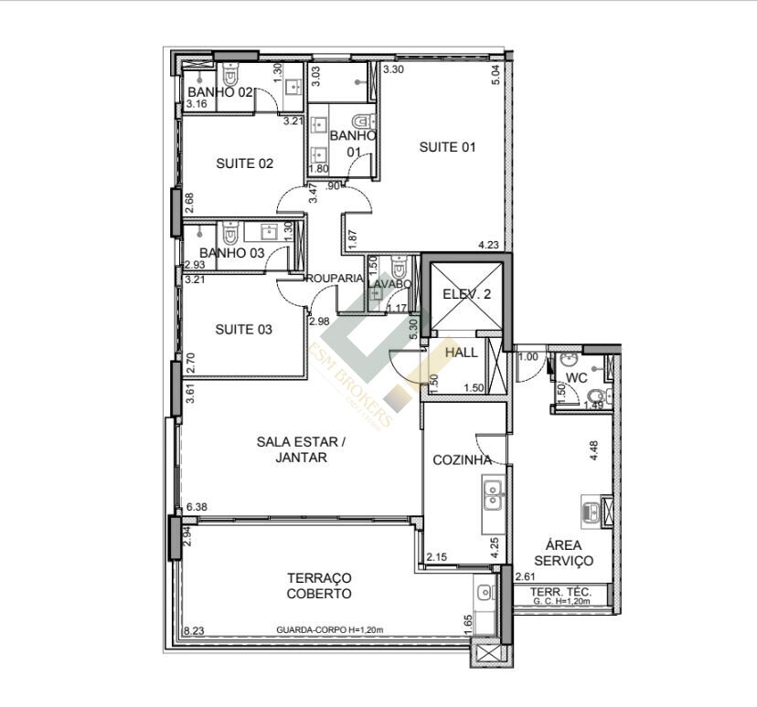 Apartamento à venda com 3 quartos, 156m² - Foto 21