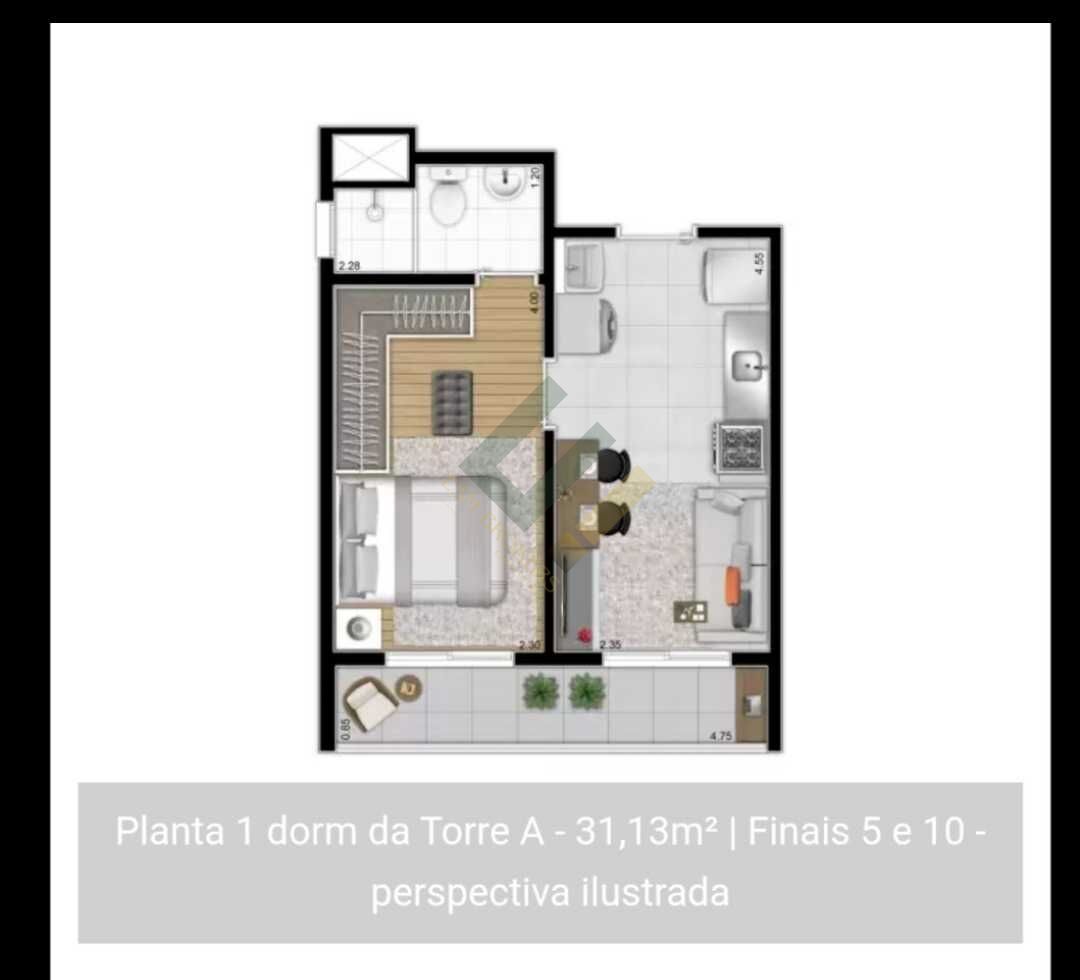 Apartamento, 1 quarto, 31 m² - Foto 49