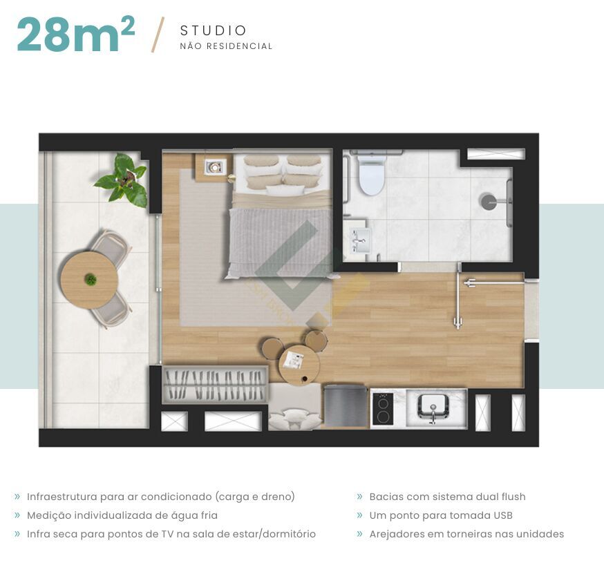 Apartamento, 1 quarto, 28 m² - Foto 25