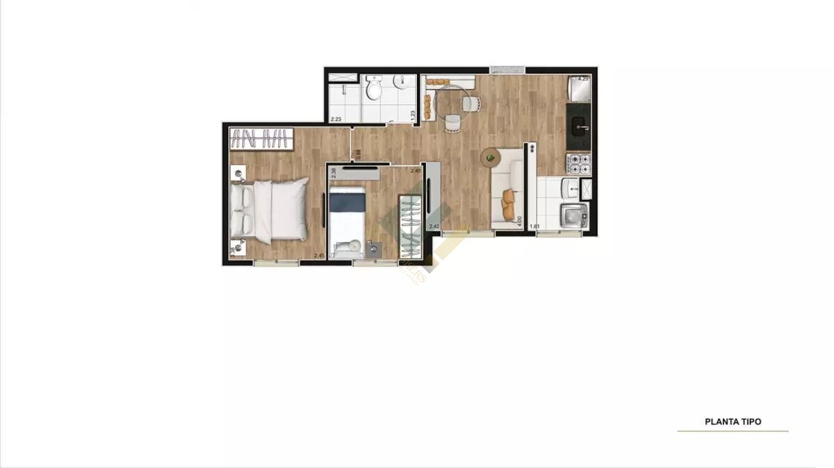 Apartamento à venda com 2 quartos, 41m² - Foto 9