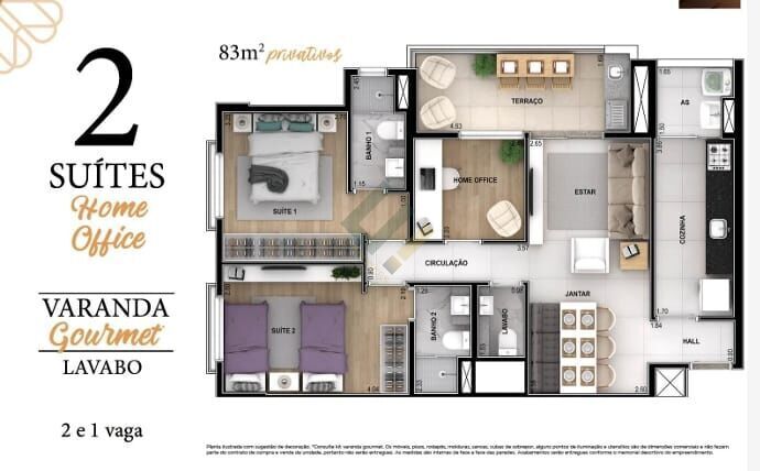 Apartamento à venda com 3 quartos, 83m² - Foto 28