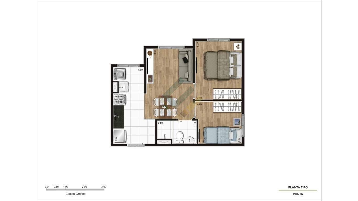 Apartamento à venda com 2 quartos, 35m² - Foto 19