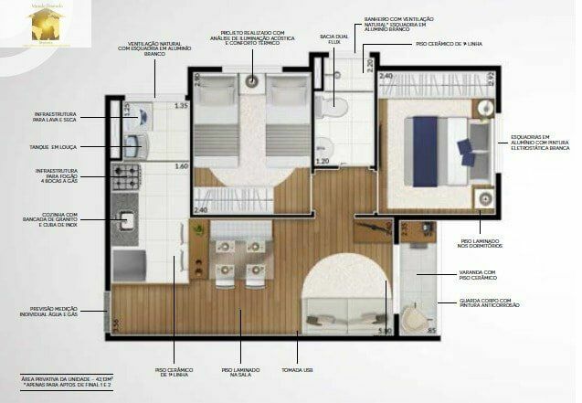 Apartamento à venda com 2 quartos, 42m² - Foto 7