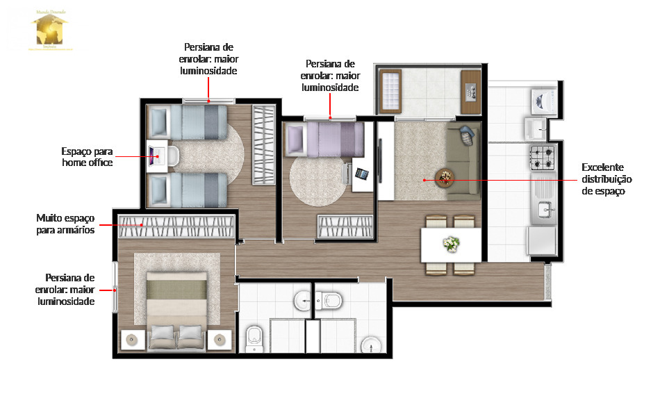 Apartamento à venda com 3 quartos, 57m² - Foto 24