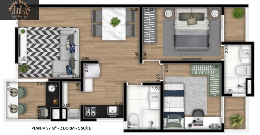 Apartamento à venda com 2 quartos, 57m² - Foto 13