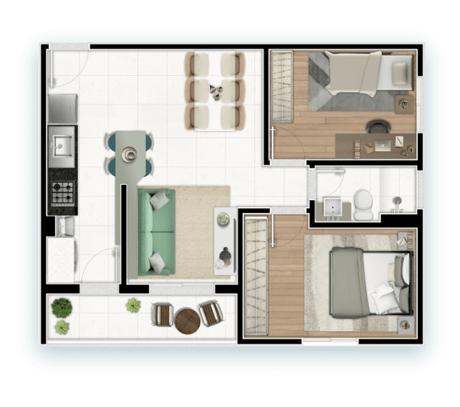 Apartamento à venda com 2 quartos, 50m² - Foto 23