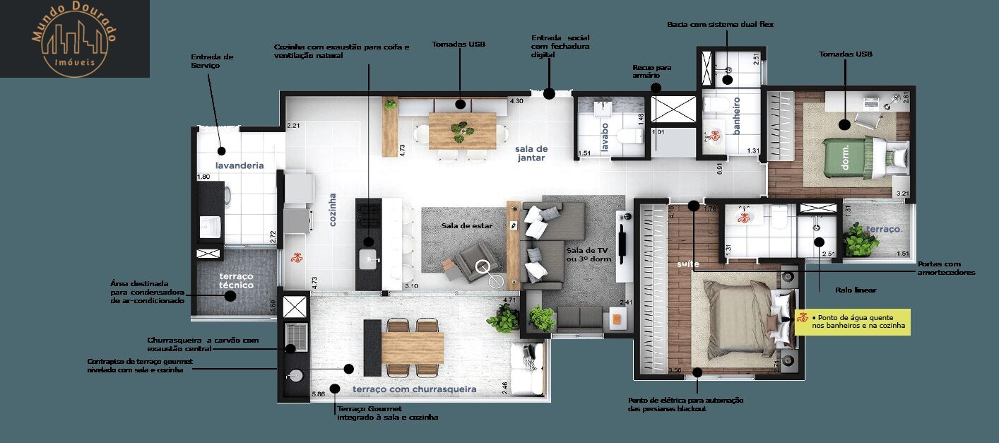 Apartamento à venda com 3 quartos, 105m² - Foto 14