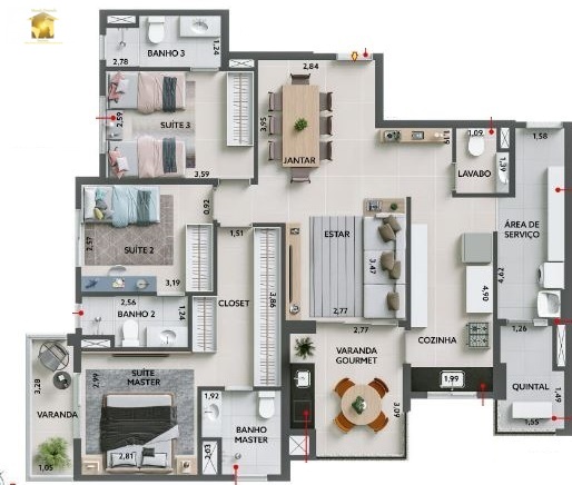 Apartamento à venda com 3 quartos, 113m² - Foto 22