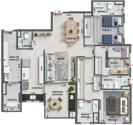 Apartamento à venda com 3 quartos, 113m² - Foto 21