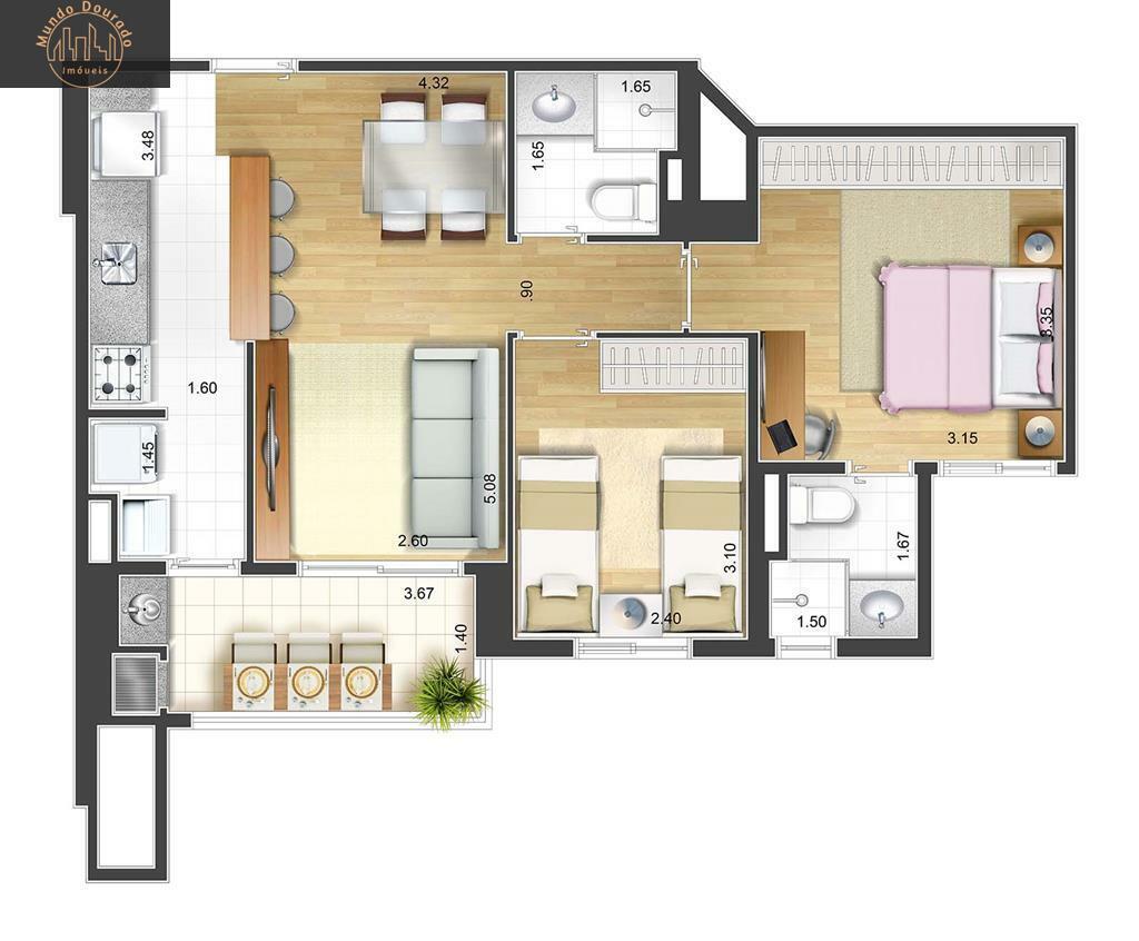 Apartamento à venda com 2 quartos, 104m² - Foto 25