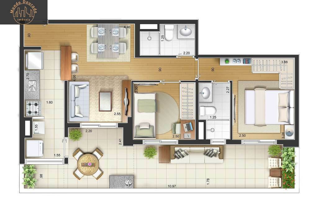 Apartamento à venda com 2 quartos, 104m² - Foto 30