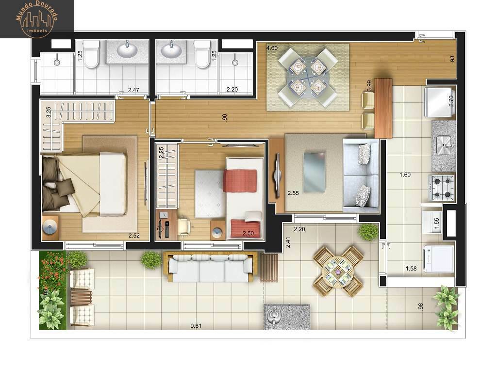 Apartamento à venda com 2 quartos, 104m² - Foto 31