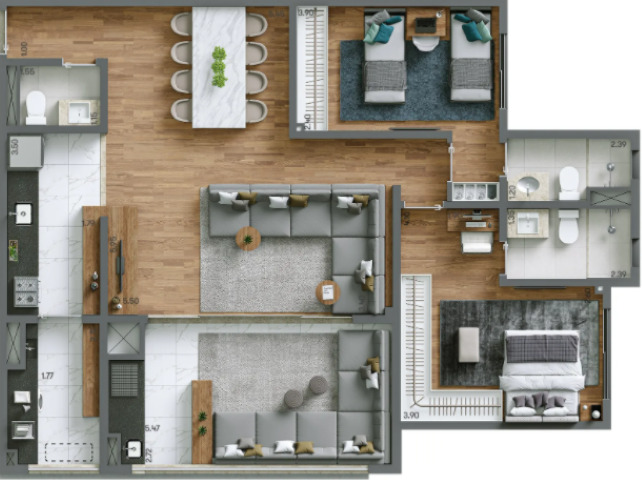 Apartamento à venda com 3 quartos, 125m² - Foto 15