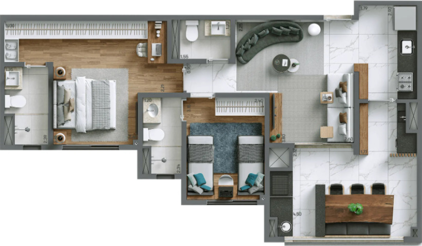 Apartamento à venda com 3 quartos, 125m² - Foto 14