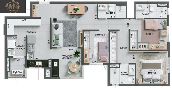 Apartamento à venda com 2 quartos, 79m² - Foto 26