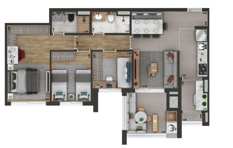 Apartamento à venda com 3 quartos, 105m² - Foto 33