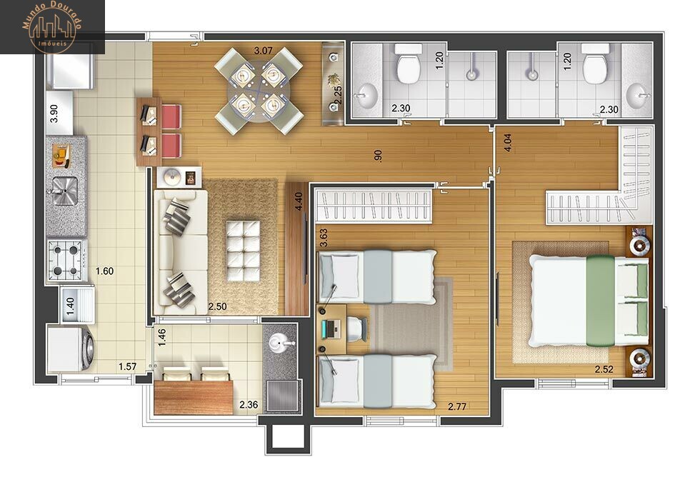 Apartamento à venda com 2 quartos, 60m² - Foto 18