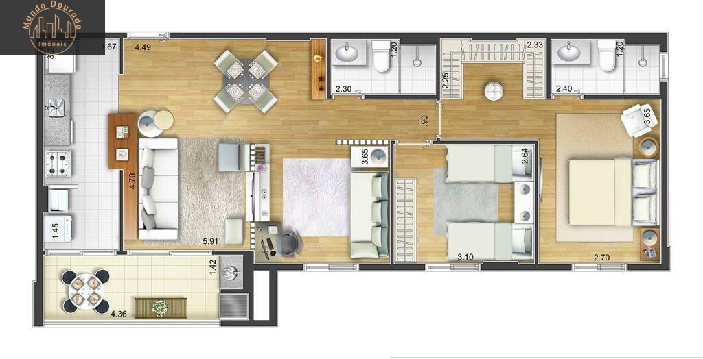 Apartamento à venda com 2 quartos, 69m² - Foto 20