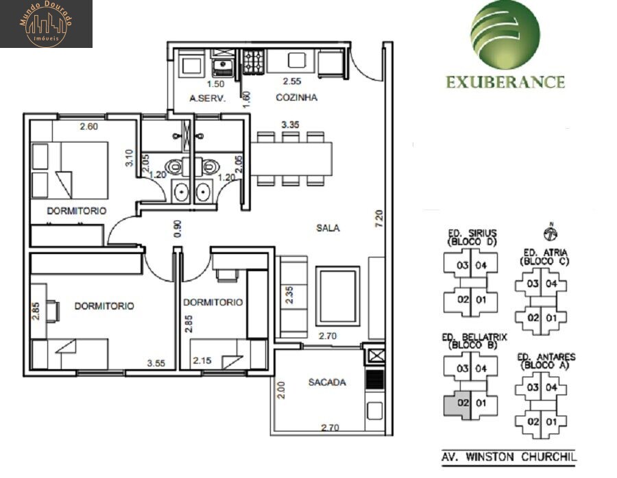 Apartamento à venda com 3 quartos, 70m² - Foto 7