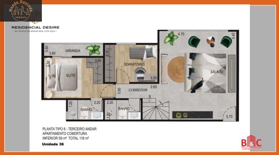 Apartamento à venda com 2 quartos, 59m² - Foto 22