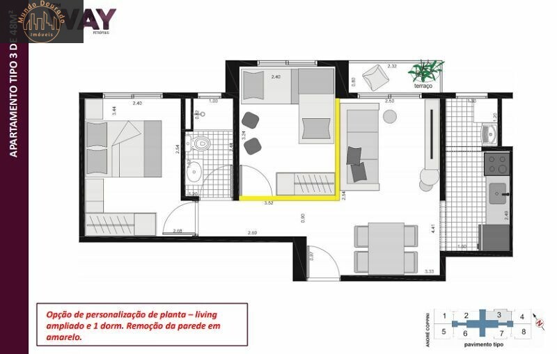 Apartamento à venda com 3 quartos, 74m² - Foto 15