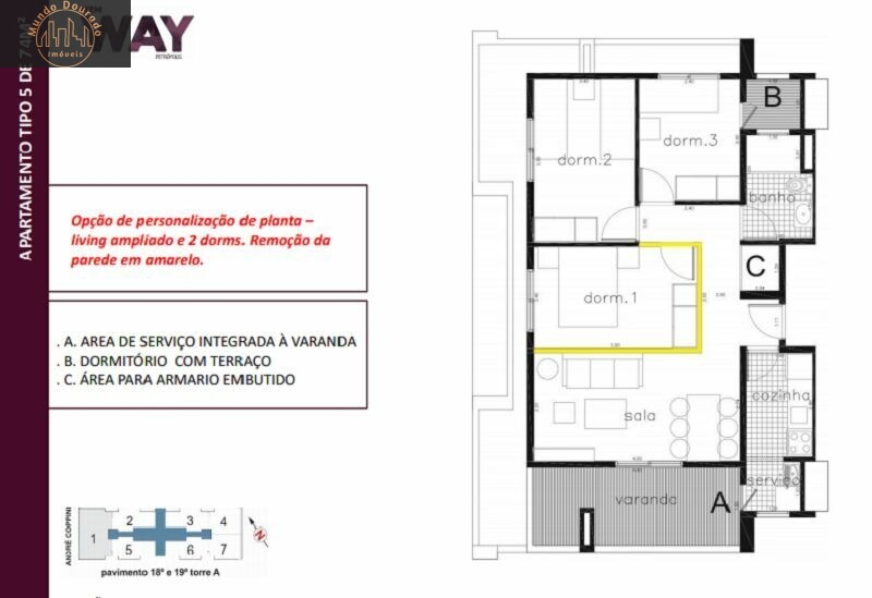 Apartamento à venda com 3 quartos, 74m² - Foto 16