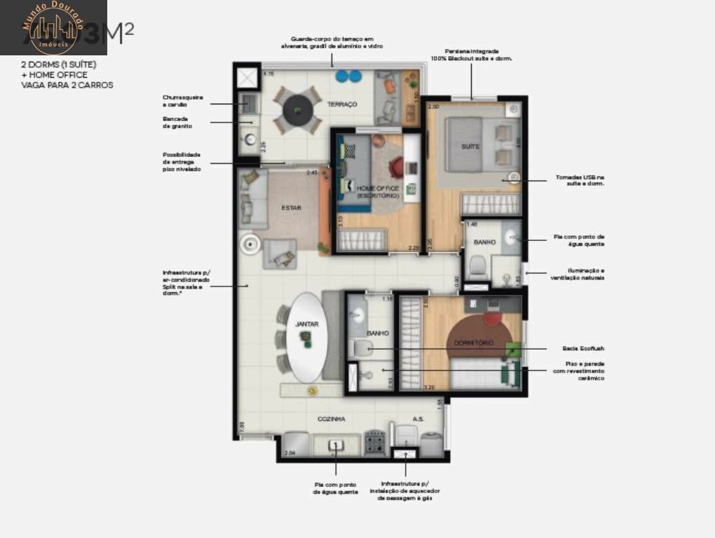 Apartamento à venda com 2 quartos, 59m² - Foto 33