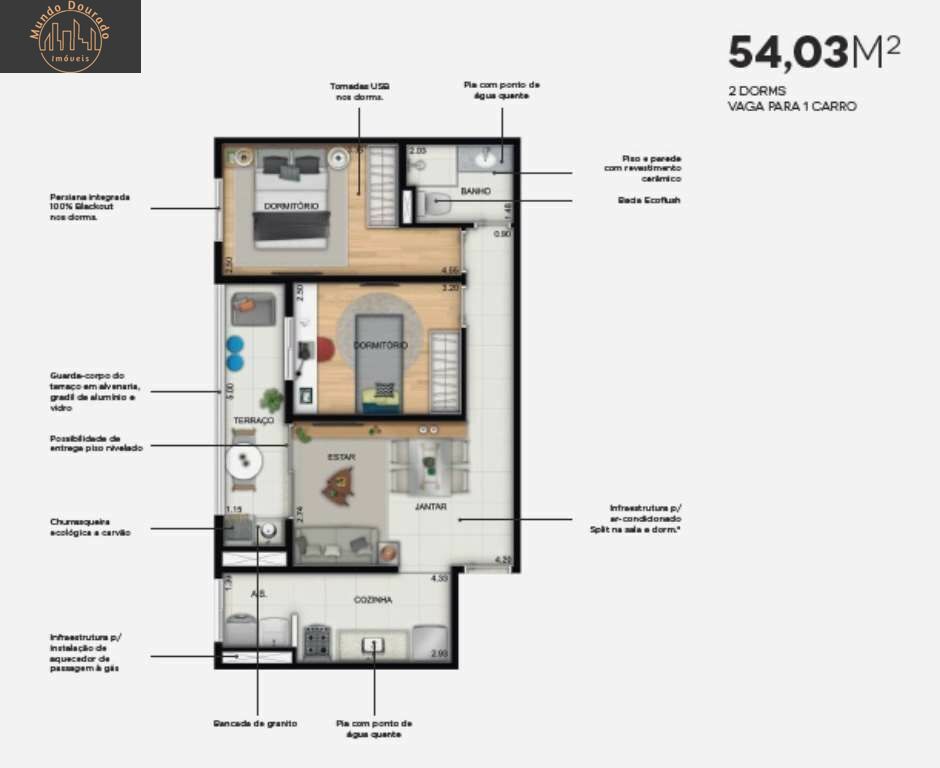 Apartamento à venda com 2 quartos, 59m² - Foto 30