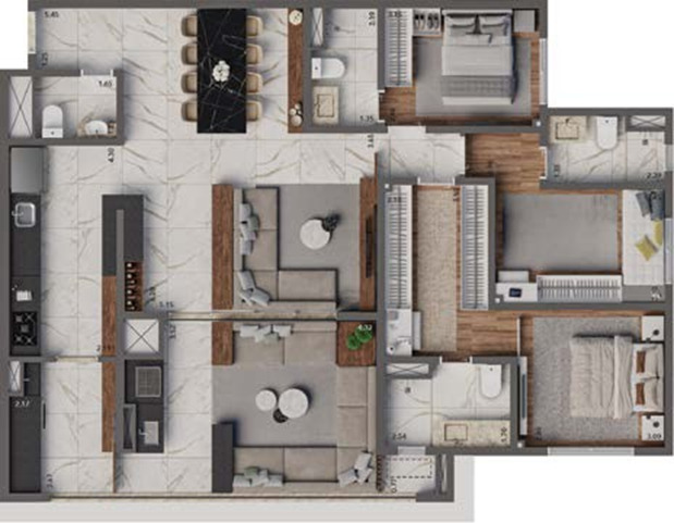Apartamento à venda com 2 quartos, 69m² - Foto 33