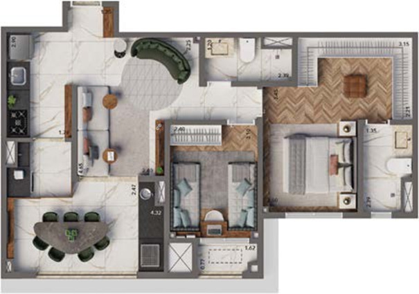 Apartamento à venda com 2 quartos, 69m² - Foto 30