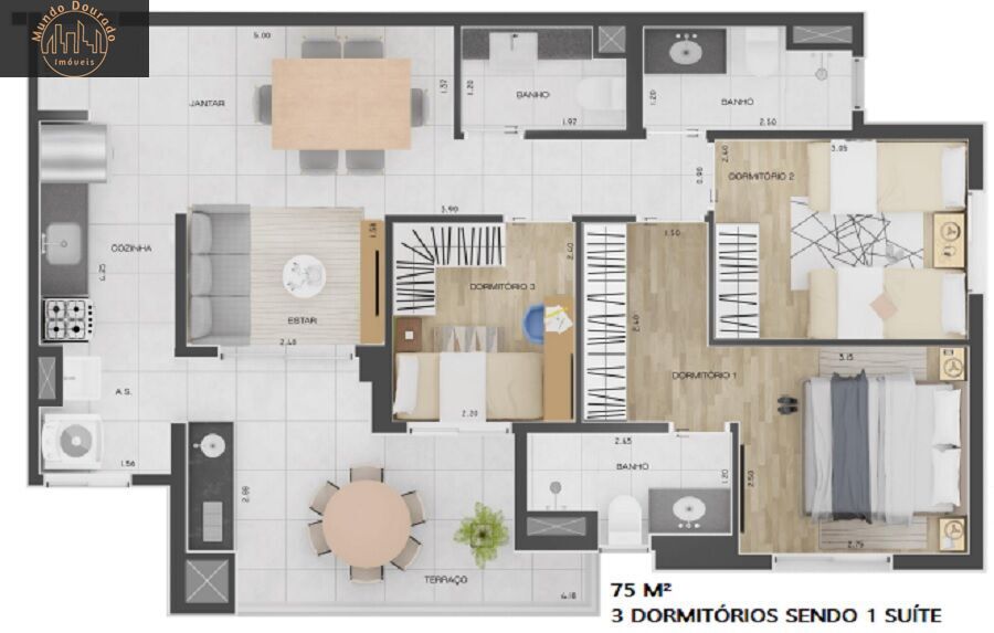 Apartamento à venda com 3 quartos, 74m² - Foto 18