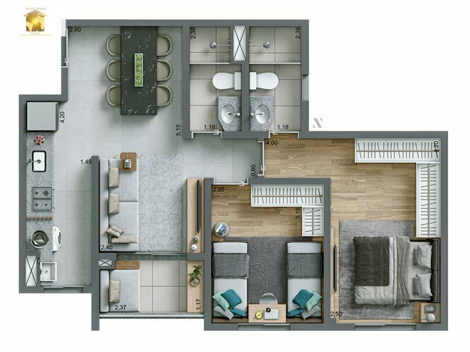 Apartamento à venda com 2 quartos, 50m² - Foto 13