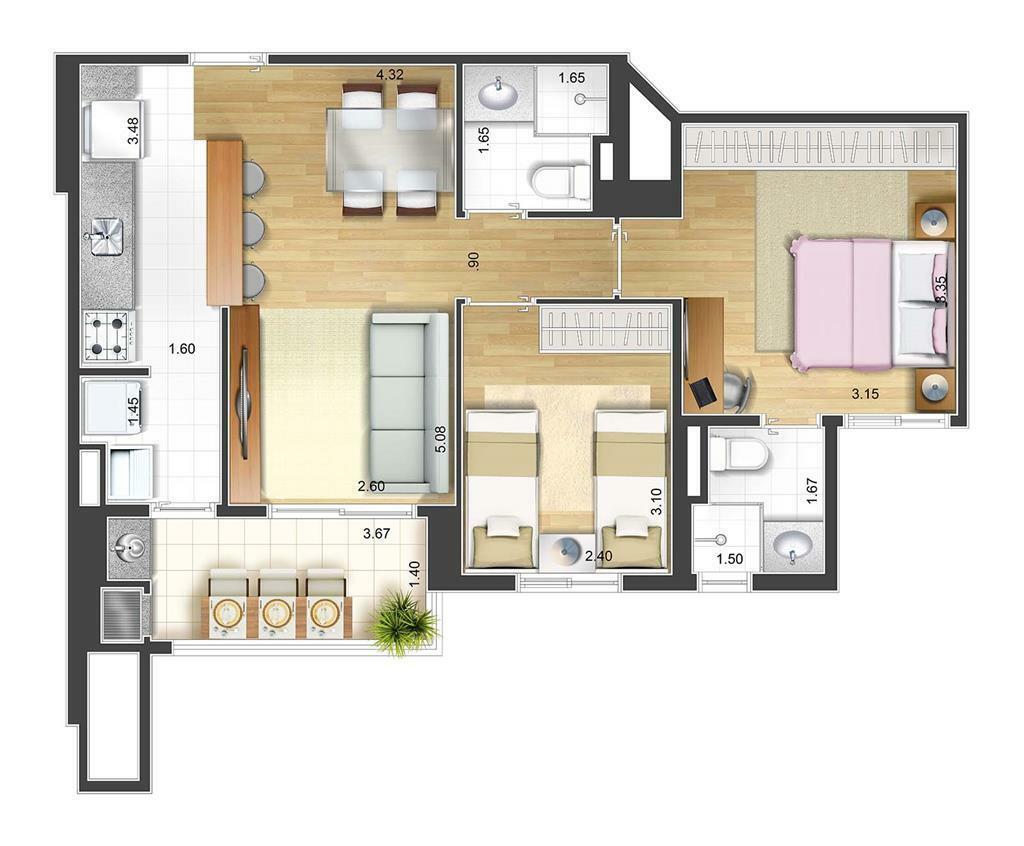 Apartamento à venda com 2 quartos, 59m² - Foto 25