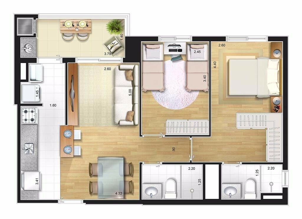 Apartamento à venda com 2 quartos, 59m² - Foto 24