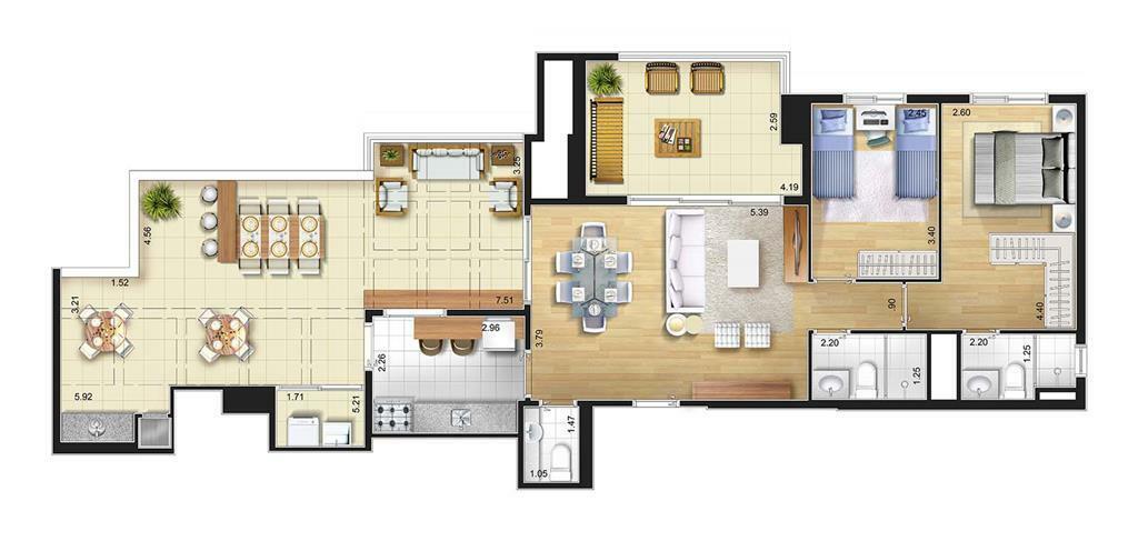 Apartamento à venda com 2 quartos, 59m² - Foto 28