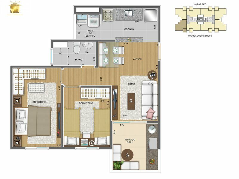 Apartamento à venda com 2 quartos, 52m² - Foto 10