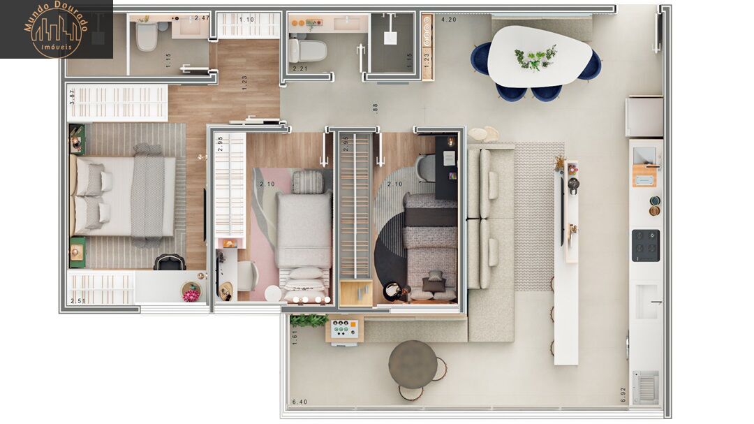 Apartamento à venda com 2 quartos, 69m² - Foto 4