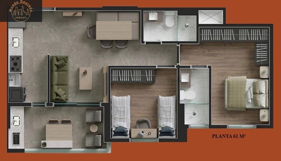 Apartamento, 2 quartos, 71 m² - Foto 3