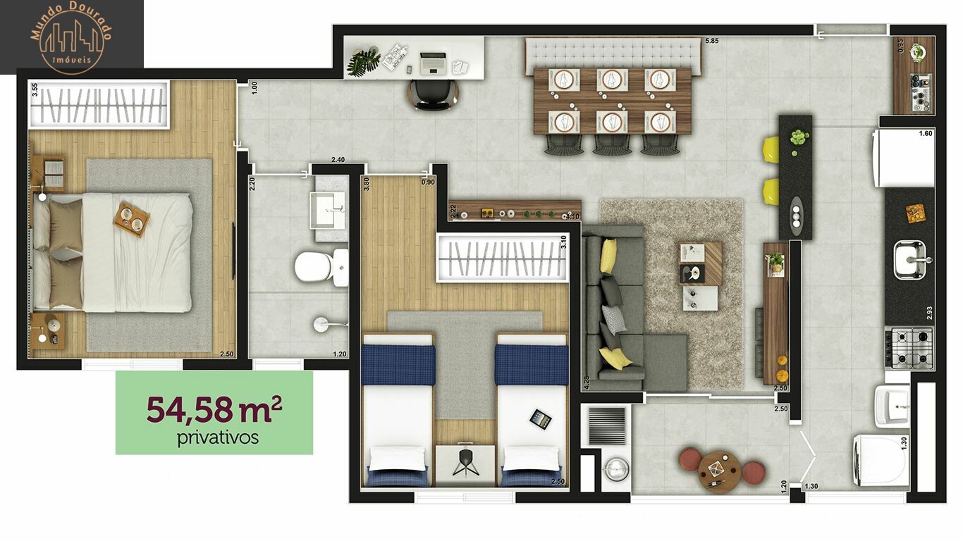 Apartamento à venda com 2 quartos, 54m² - Foto 24