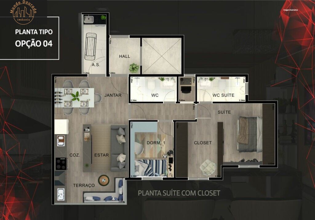 Apartamento à venda com 3 quartos, 63m² - Foto 12